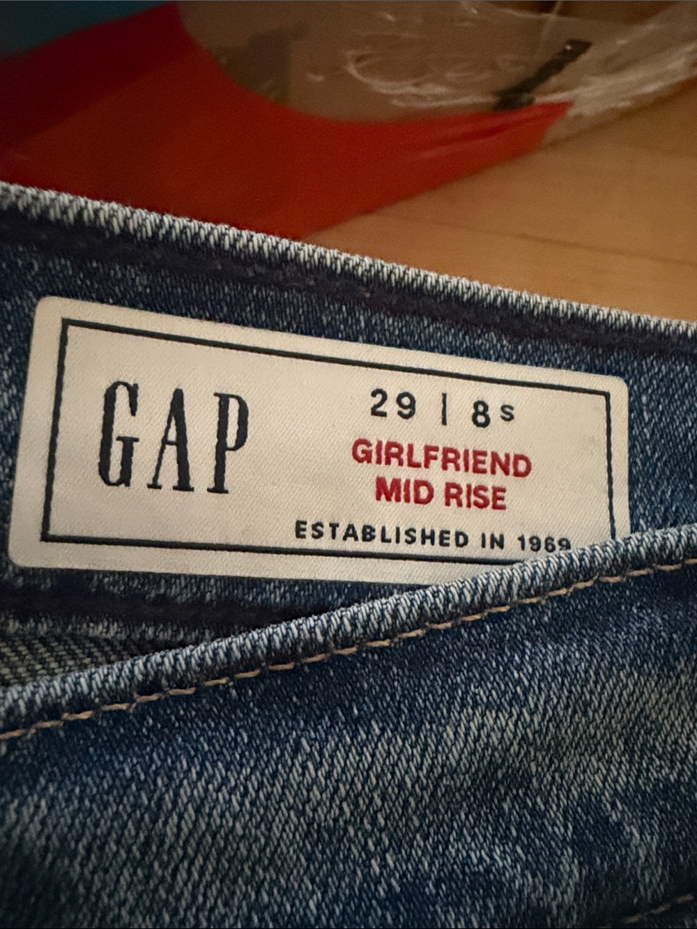 GAP Girlfriend Mid Rise Jeans - Blue